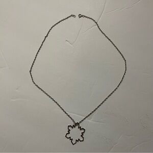 Silver Snowflake Pendant Necklace